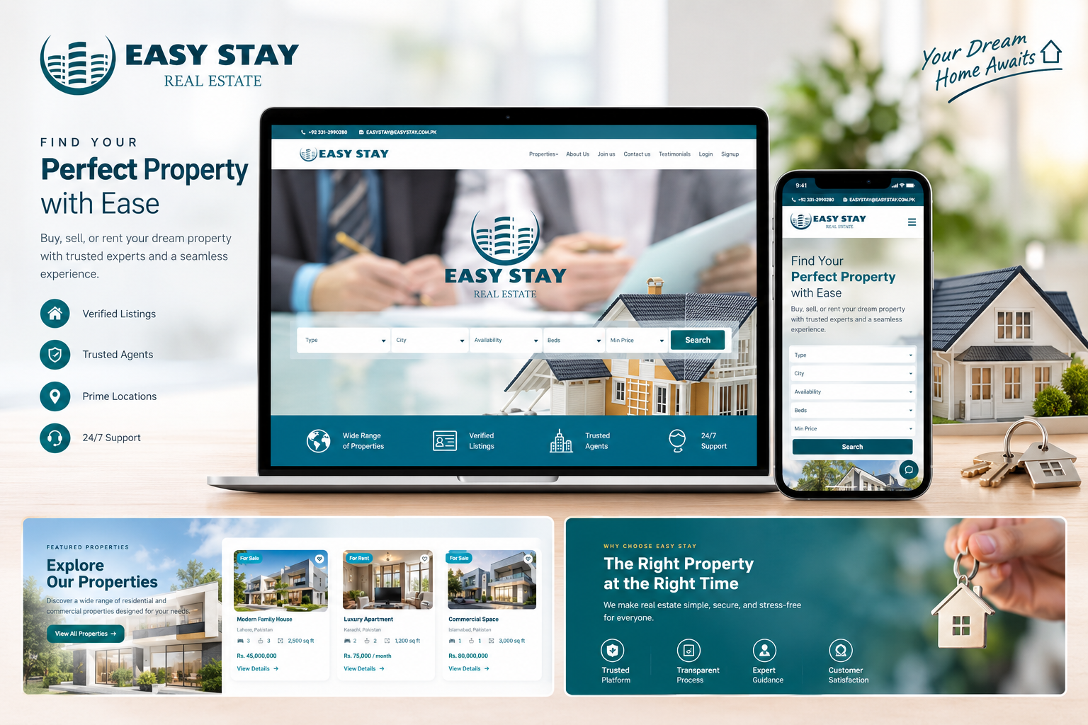 Easy Stay Real Estate Property Platform