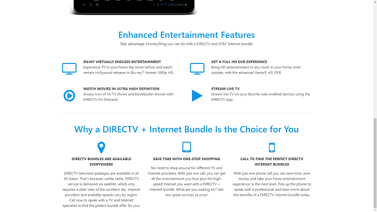 TV & Entertainment Subscription Website screenshot