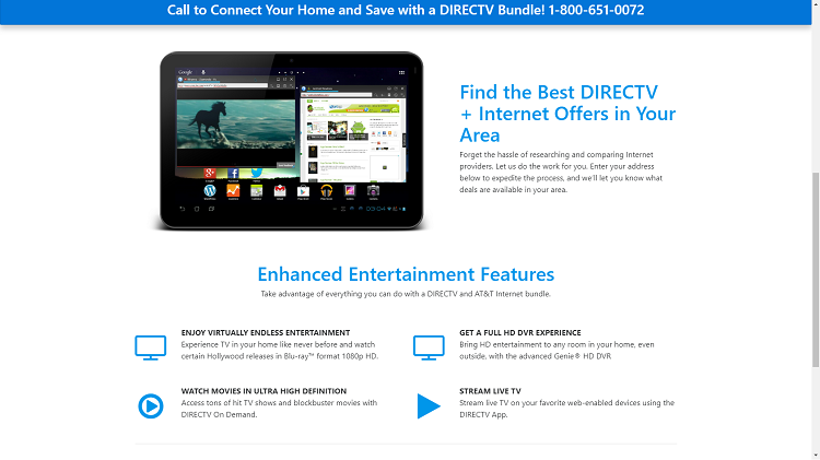 TV & Entertainment Subscription Website screenshot